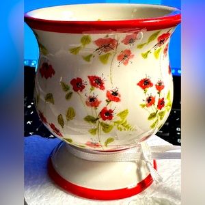 Demdaco Enlightenments Happiness Votive with Poppies. Ginger scent.